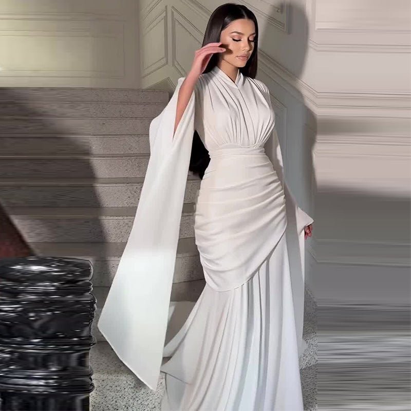 Stylish Bodycon Dress: Women’s Asymmetrical Long Sleeve Sleek Fashion - Sixin1