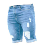Summer Slim - Fit Ripped Shorts - Sixin1
