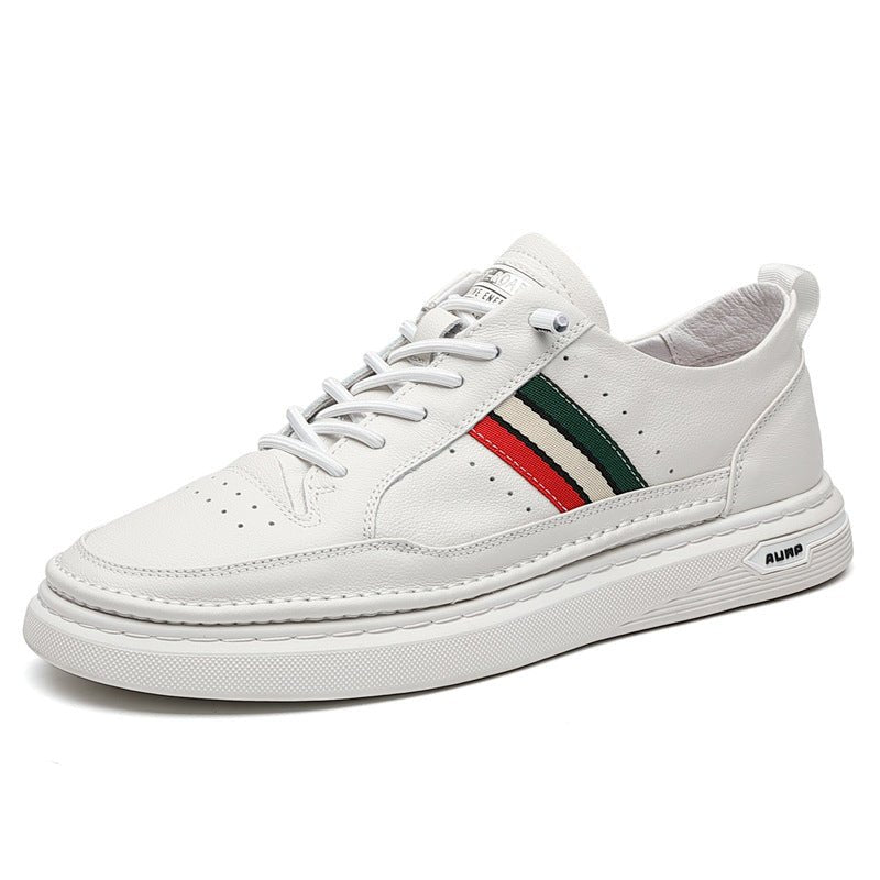Summer White Slip-On Sneakers: Breathable Casual Shoes with Hidden Height Lift - Sixin1