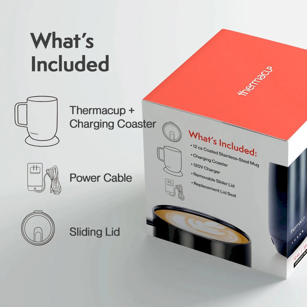 ThermaCup Premium Heated Coffee Mug | 5 Settings, 12oz - Sixin1