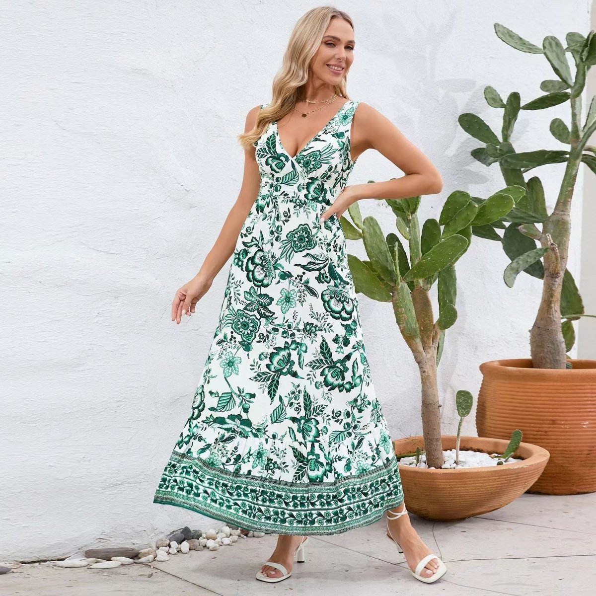 Trendy Floral Summer Dress: Women’s European & American Casual Look - Sixin1