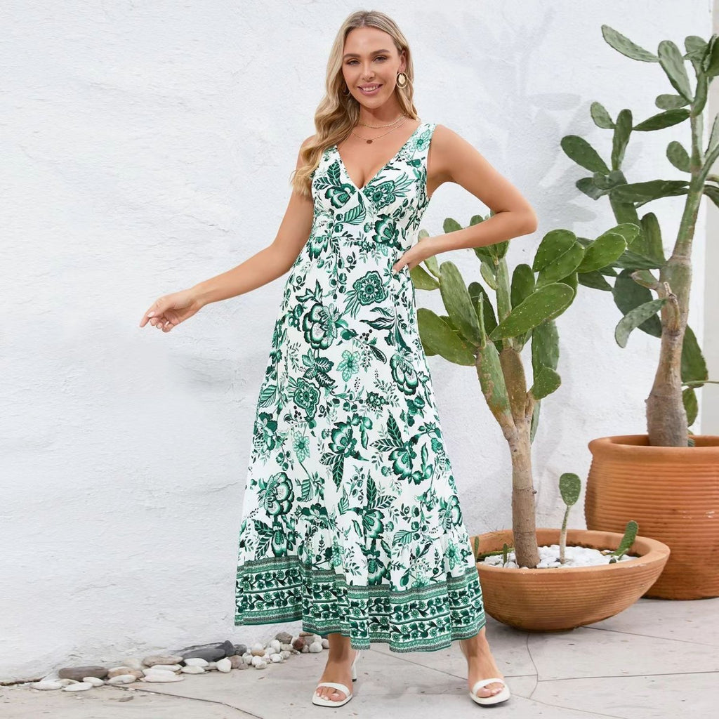 Trendy Floral Summer Dress: Women’s European & American Casual Look - Sixin1