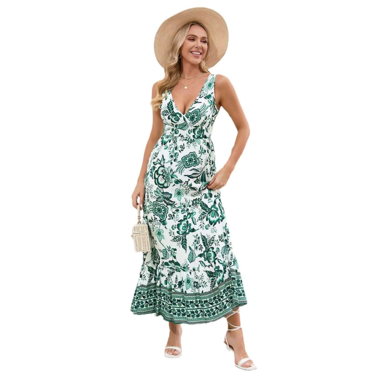 Trendy Floral Summer Dress: Women’s European & American Casual Look - Sixin1