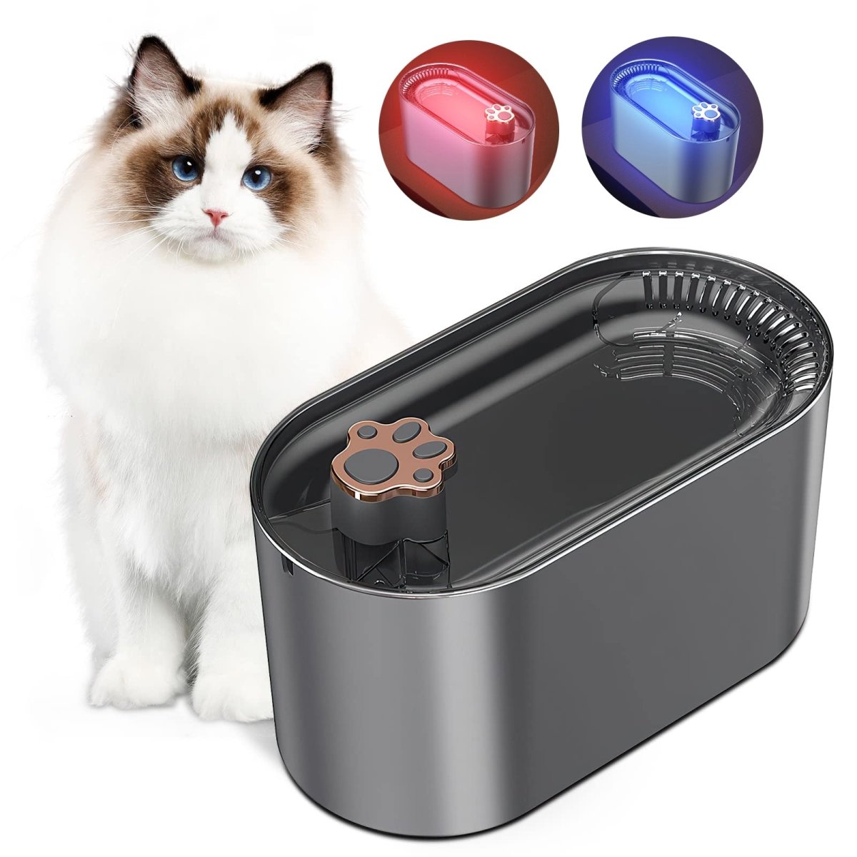 Ultra - Quiet LED Pet Drinking Fountain - Sixin1