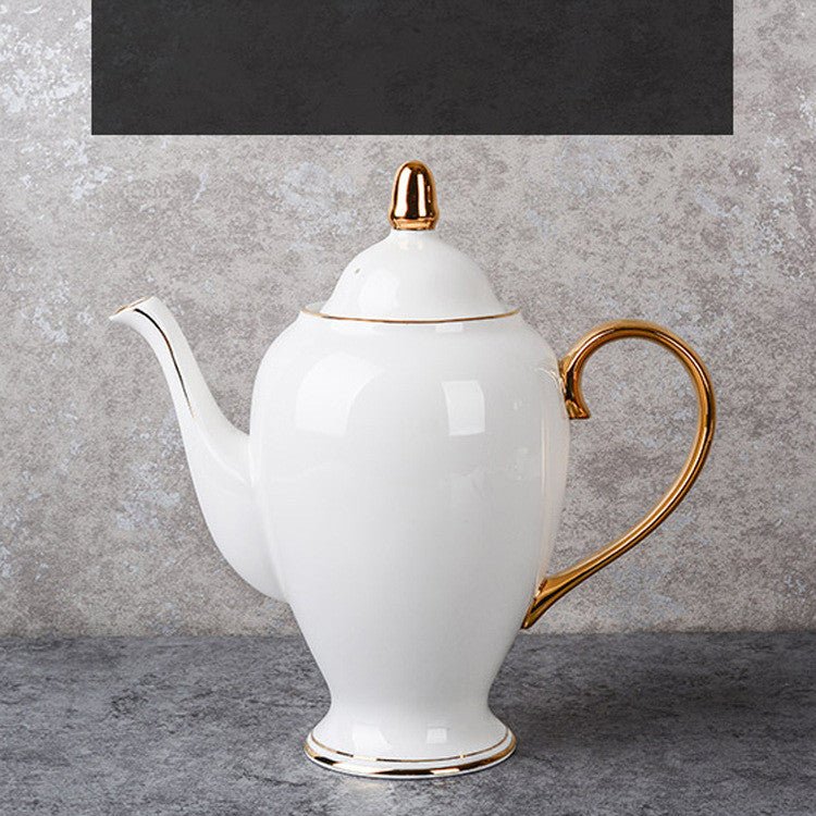 Vintage Style Bone Tea Set: Gold Accent Cup & Saucer - Sixin1