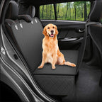 Waterproof Pet Car Back Seat Cover & Isolation Pad: Non-Slip Rear Seat Protector for Dogs & Cats - Sixin1