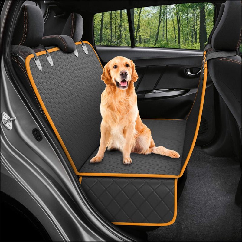 Waterproof Pet Car Back Seat Cover & Isolation Pad: Non-Slip Rear Seat Protector for Dogs & Cats - Sixin1