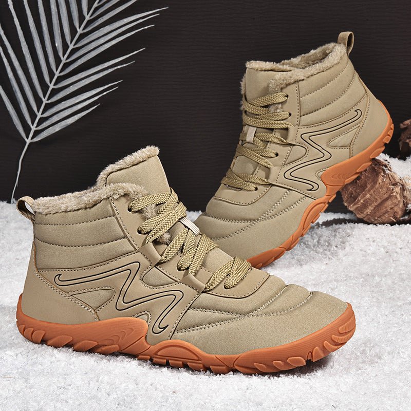 Winter Boots for Men: Thick Plush Lining Warm Outdoor Snow Shoes - Sixin1