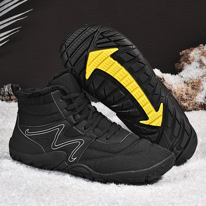 Winter Boots for Men: Thick Plush Lining Warm Outdoor Snow Shoes - Sixin1