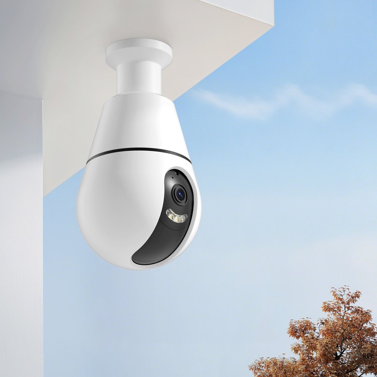 Wireless 360° Bulb Camera: 3MP HD AI Security Camera for Home - Sixin1