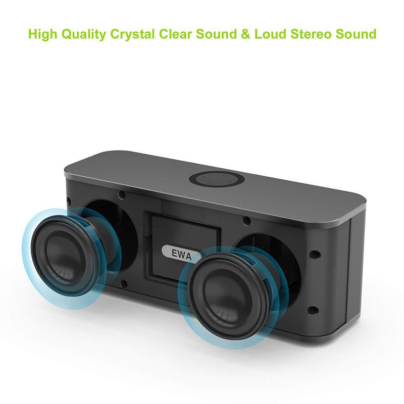 Wireless Bluetooth Speaker with Subwoofer: Loud Stereo Bass & 3D Surround Sound - Sixin1