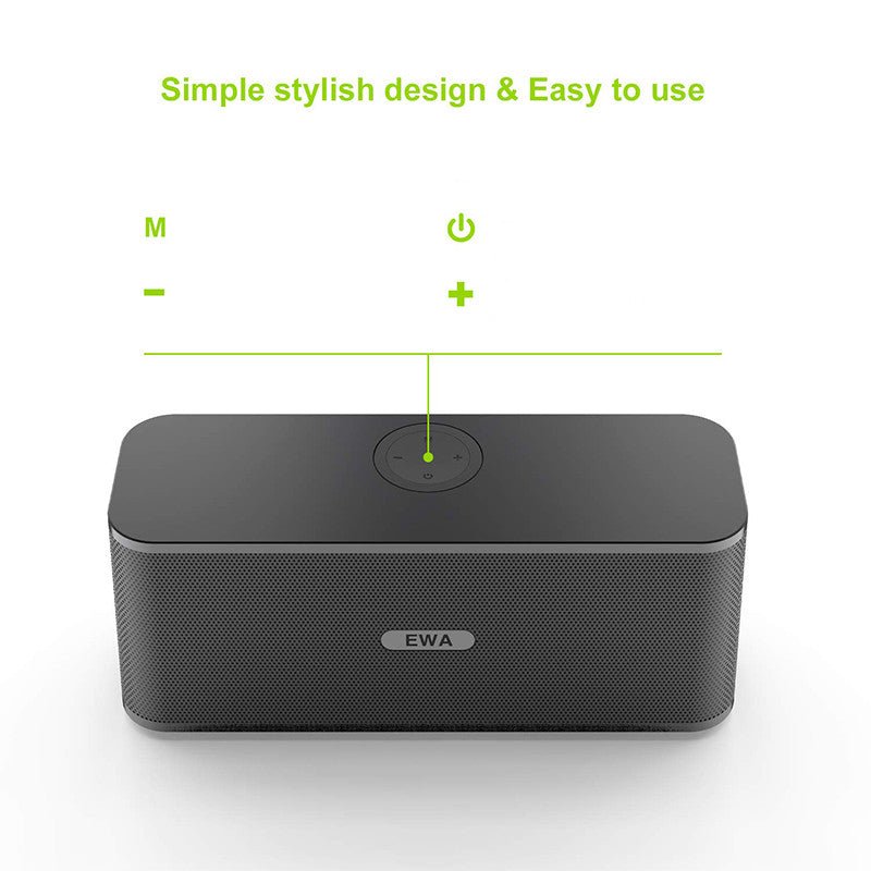 Wireless Bluetooth Speaker with Subwoofer: Loud Stereo Bass & 3D Surround Sound - Sixin1