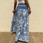 Women’s Bohemian Printed Casual Skirt: Flowing Everyday Style - Sixin1