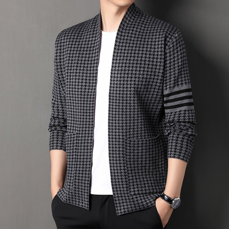Women’s Casual Knit Cardigan: Soft Semi Scoop Neck Sweater Jacket - Sixin1