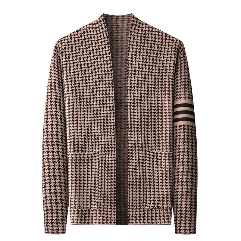 Women’s Casual Knit Cardigan: Soft Semi Scoop Neck Sweater Jacket - Sixin1