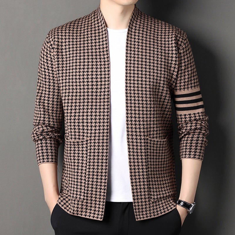 Women’s Casual Knit Cardigan: Soft Semi Scoop Neck Sweater Jacket - Sixin1