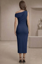 Women’s Chic Wrap Midi Dress: Slash Neck Evening & Casual Outfit - Sixin1