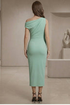 Women’s Chic Wrap Midi Dress: Slash Neck Evening & Casual Outfit - Sixin1