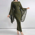 Women’s Fashion Mesh Dress: Fitted Waist, Printed, Sleek & Trendy - Sixin1