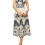 Women’s Flowy Printed Beach Dress: Loose Fit Casual Summer Outfit - Sixin1