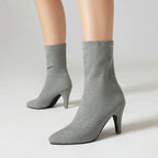 Women’s Pointed - Toe Stiletto Heel Boots: Elegant High - Fashion Design - Sixin1