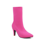 Women’s Pointed - Toe Stiletto Heel Boots: Elegant High - Fashion Design - Sixin1