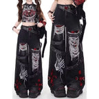 Women’s Vintage Washed Distressed Ripped Jeans: Retro Casual Fit - Sixin1