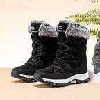 Women’s Wide - Toe Winter Snow Boots: Faux Fur Lined Soft Sole Comfort - Sixin1