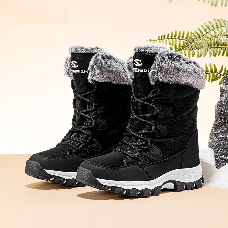 Women’s Wide - Toe Winter Snow Boots: Faux Fur Lined Soft Sole Comfort - Sixin1