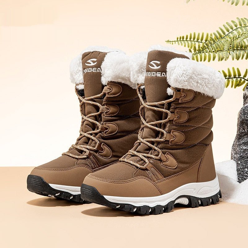Women’s Wide - Toe Winter Snow Boots: Faux Fur Lined Soft Sole Comfort - Sixin1