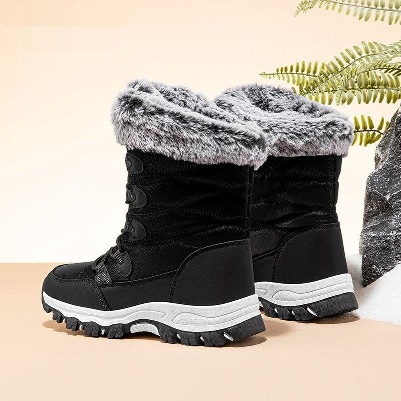 Women’s Wide - Toe Winter Snow Boots: Faux Fur Lined Soft Sole Comfort - Sixin1