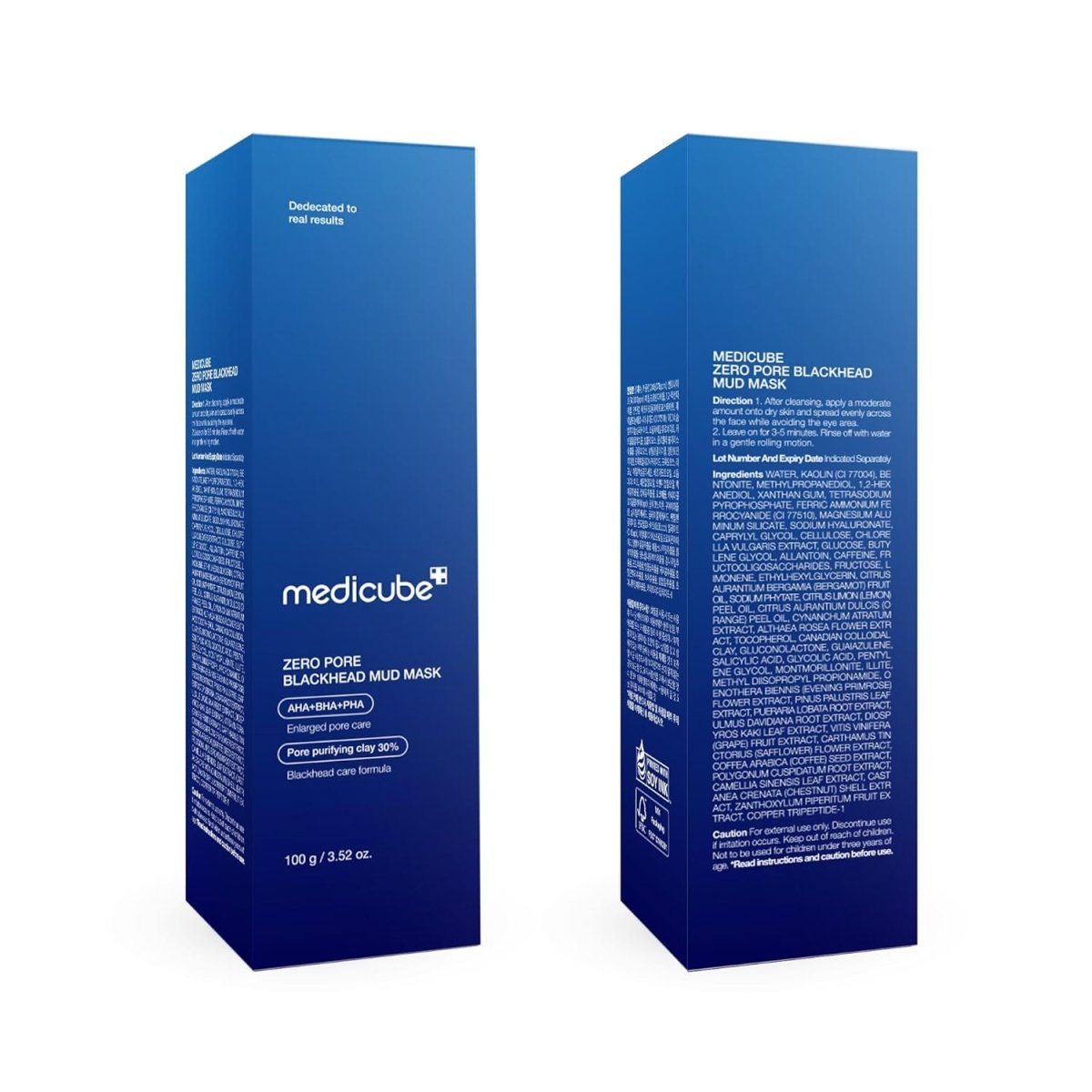 Zero Pore Blackhead Mud Mask – 3-Min Quick Dry Korean Clay Mask with AHA, BHA & PHA for Pore Tightening & Skin Cooling (3.52 oz) - Sixin1